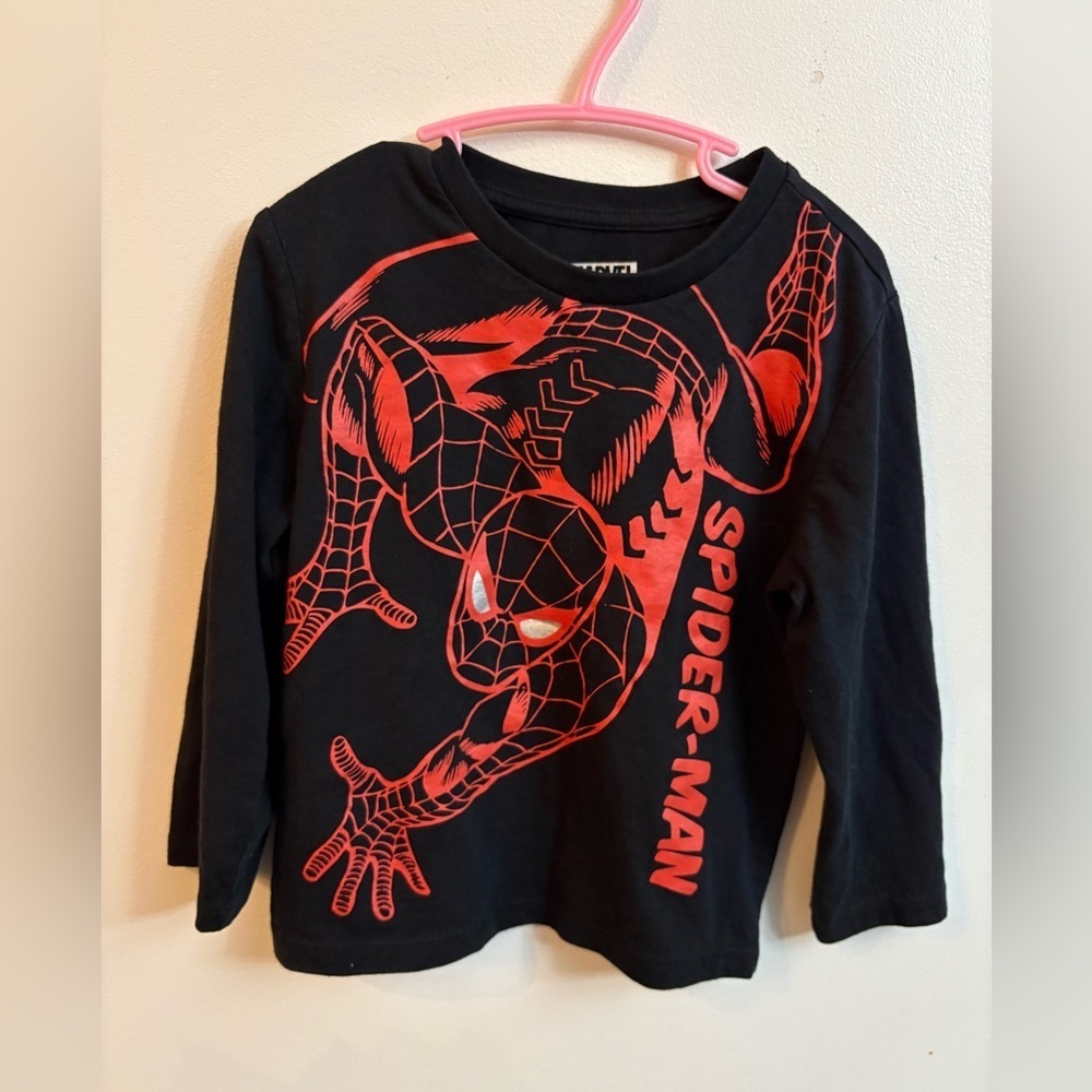 Marvel Black and Red Spider-Man Long Sleeve Tee 5 years